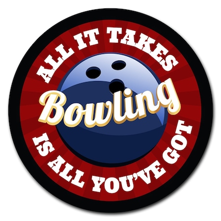 Signmission Bowling Zone Circle Corrugated Plastic Sign C-24-CIR-Bowling